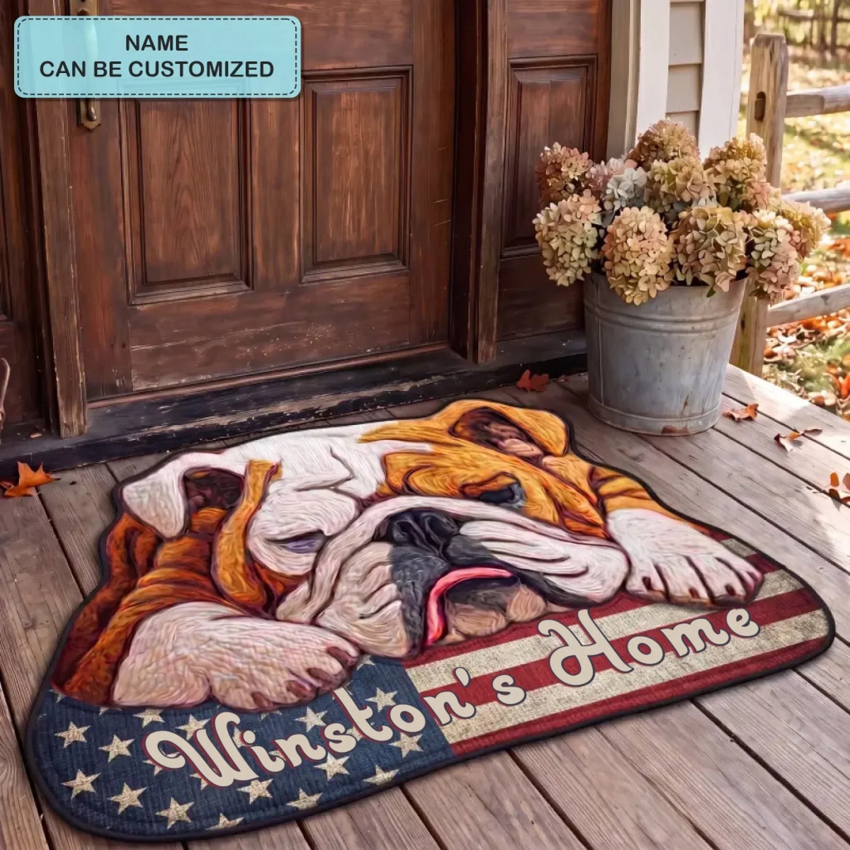 Shaped Doormat - Faithful Bulldog Home – view 3