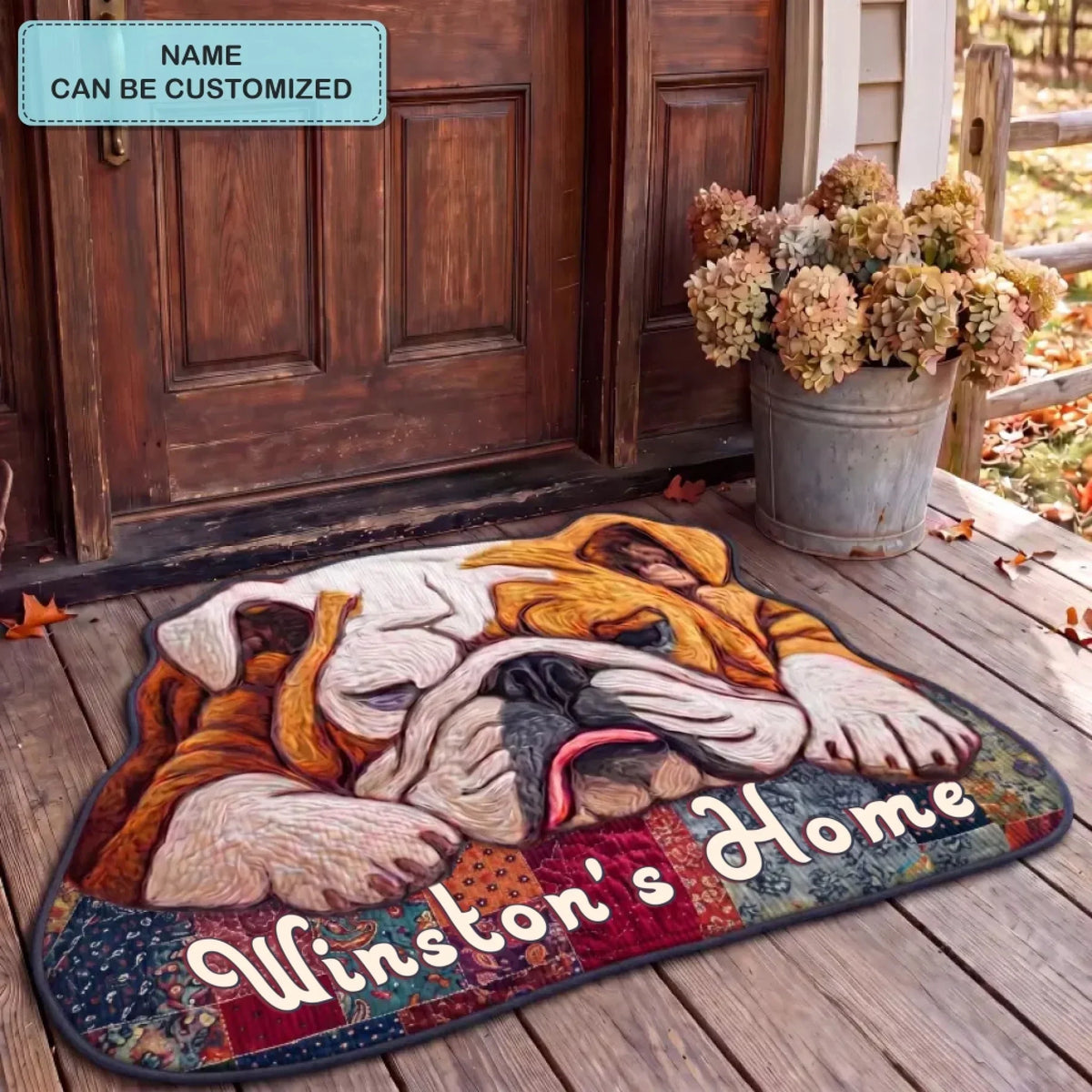 Shaped Doormat - Faithful Bulldog Home – view 4