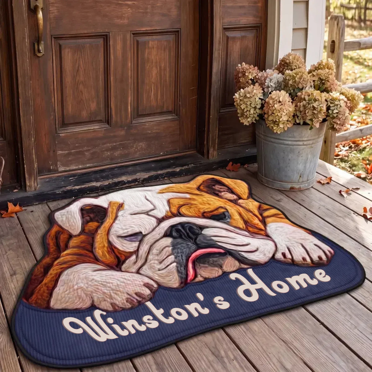 Shaped Doormat - Faithful Bulldog Home – view 5