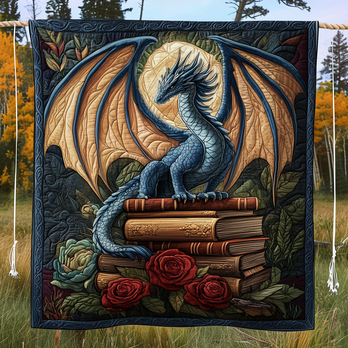 Quilted Throw - Wise Dragon – view 2