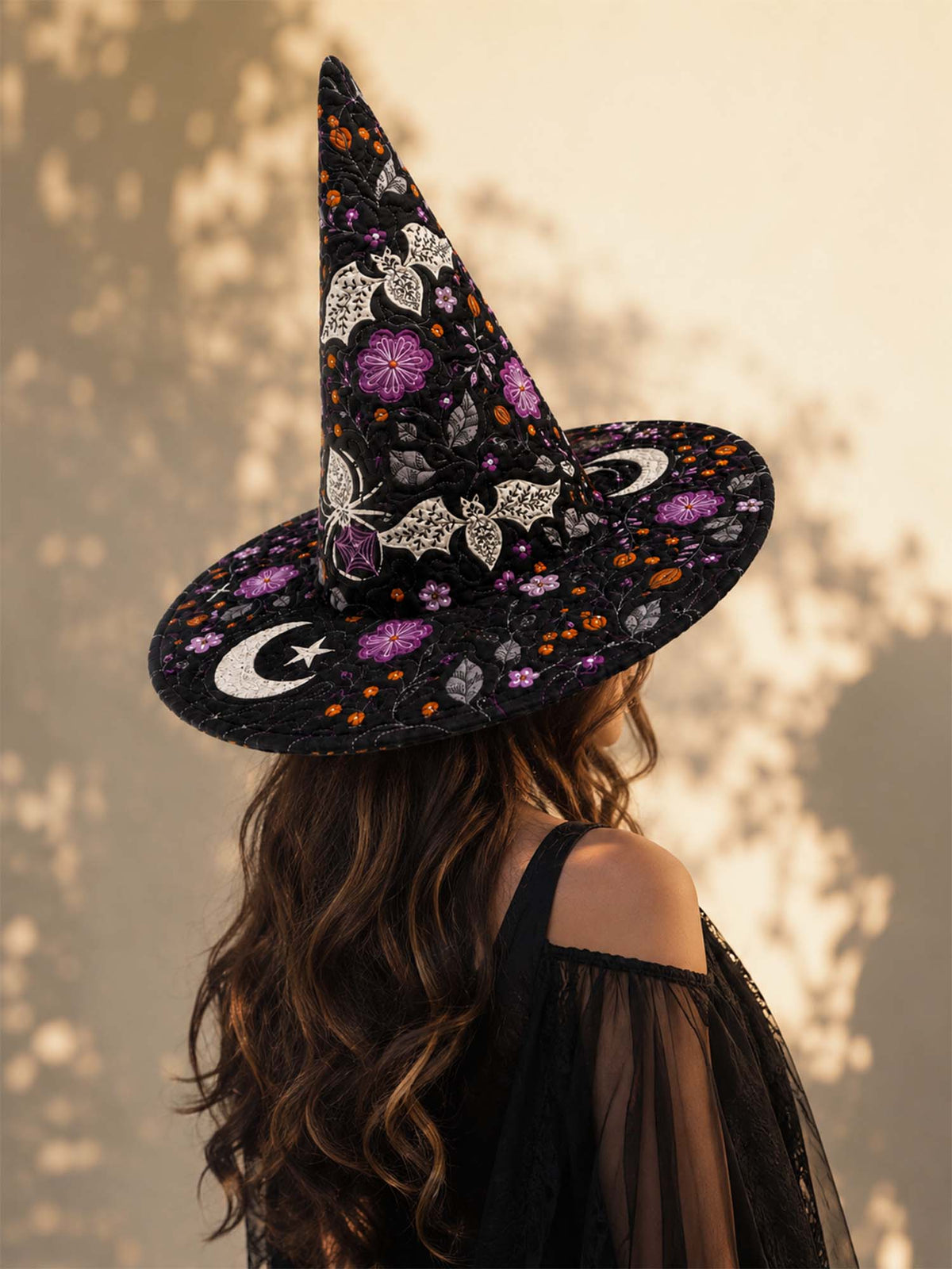 Quilted Witch Hat - Gothic Butterfly Garden – view 2