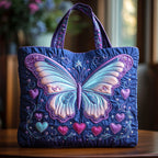 Butterfly Serenity quilted tote bag – pale butterfly