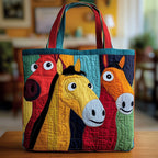 Happy Hooves quilted tote bag – cheeky horses