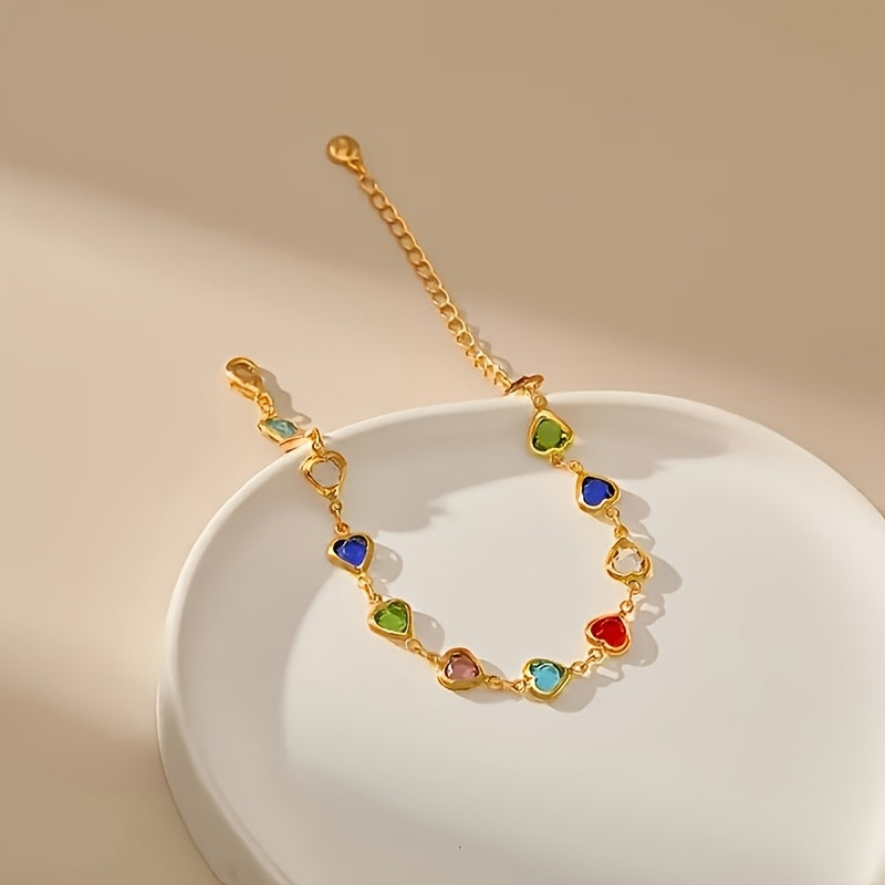 Bracelet - Rainbow Hearts