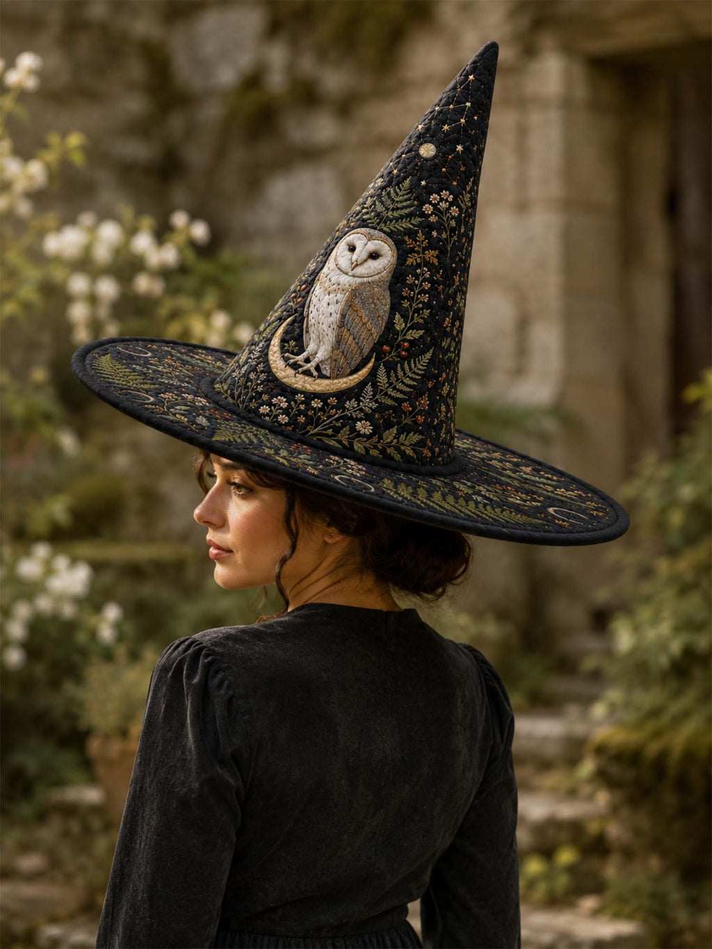 Quilted Witch Hat - Barn Owl Moon – view 2