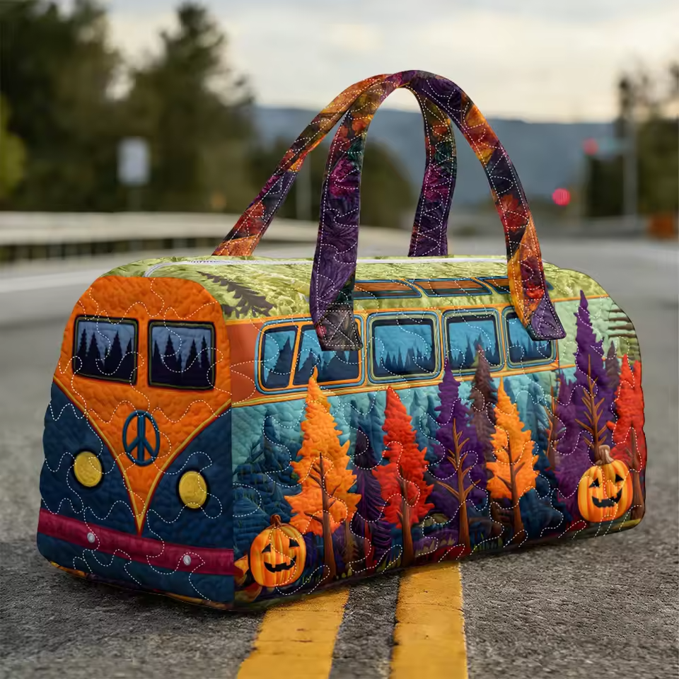 Tessa soft quilted travel bag in the wave-stitch pattern