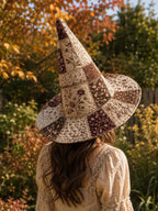 Quilted Witch Hat - Vintage Floral Patchwork – view 2