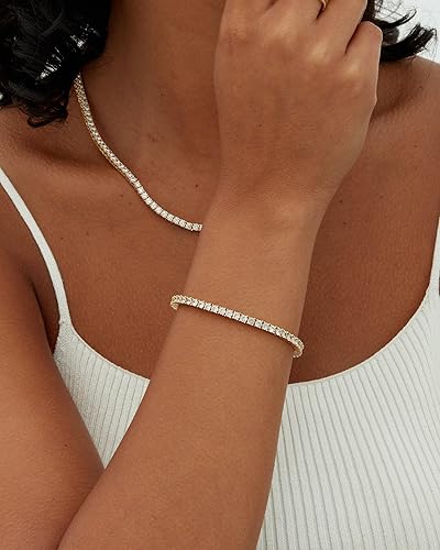 Gold-Tone Tennis Bracelet - Sparkle