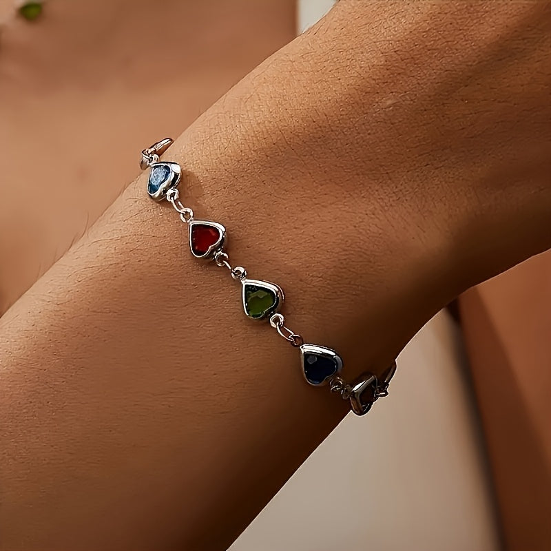 Bracelet - Rainbow Hearts