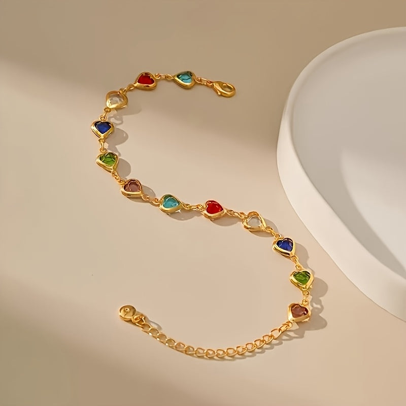 Bracelet - Rainbow Hearts