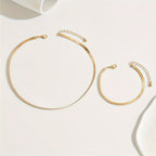 Necklace & Bracelet Set - Herringbone