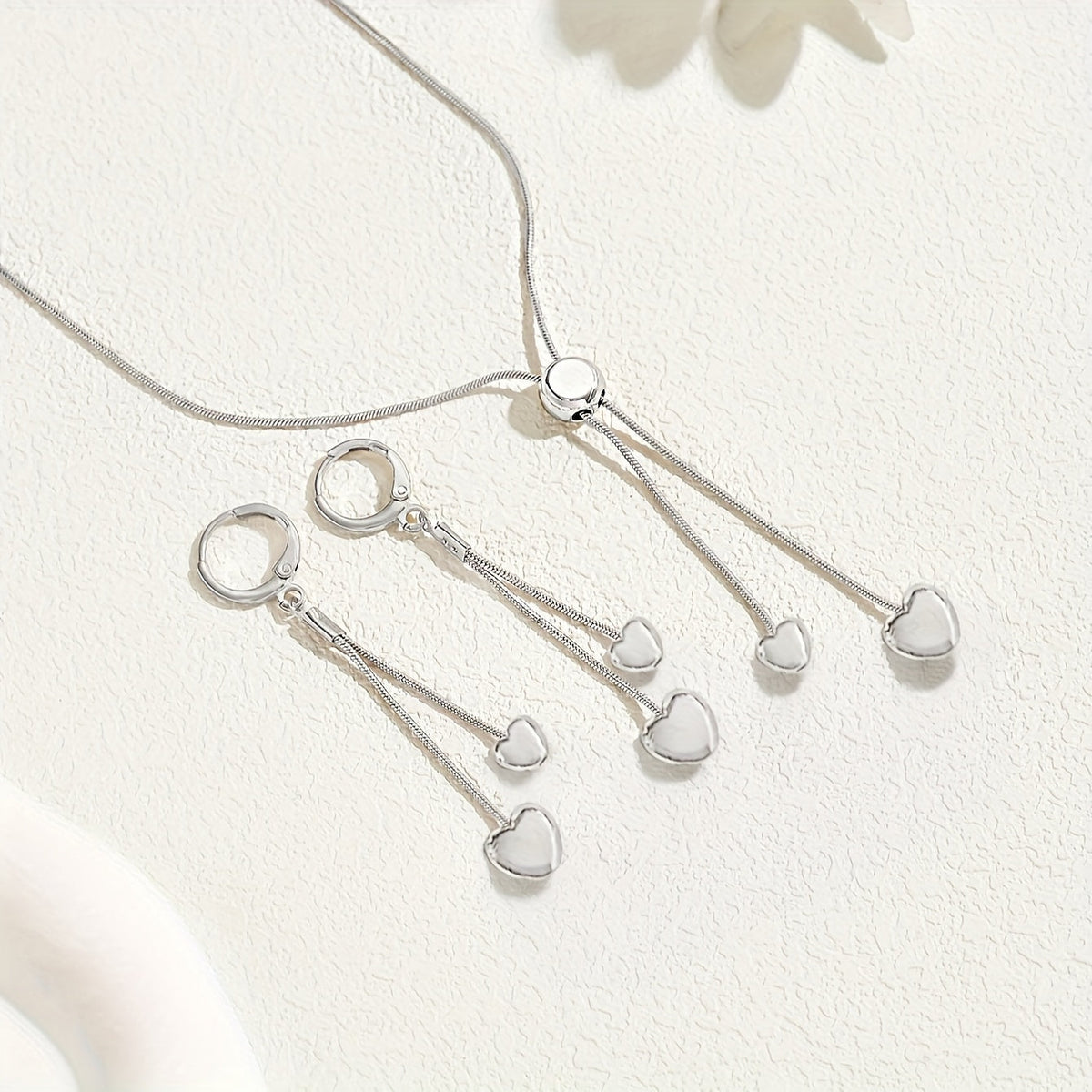 Necklace & Earrings Set - Hearts