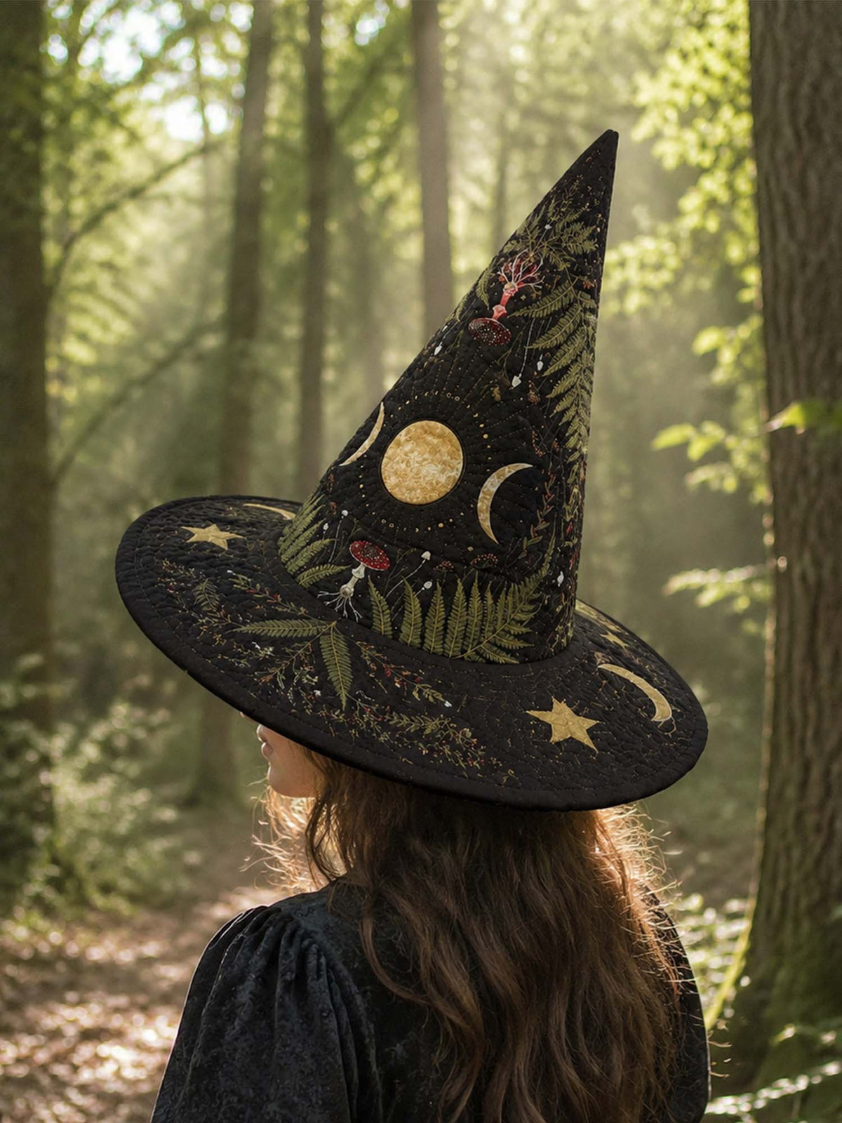 Quilted Witch Hat - Mushroom Moon Forest – view 2