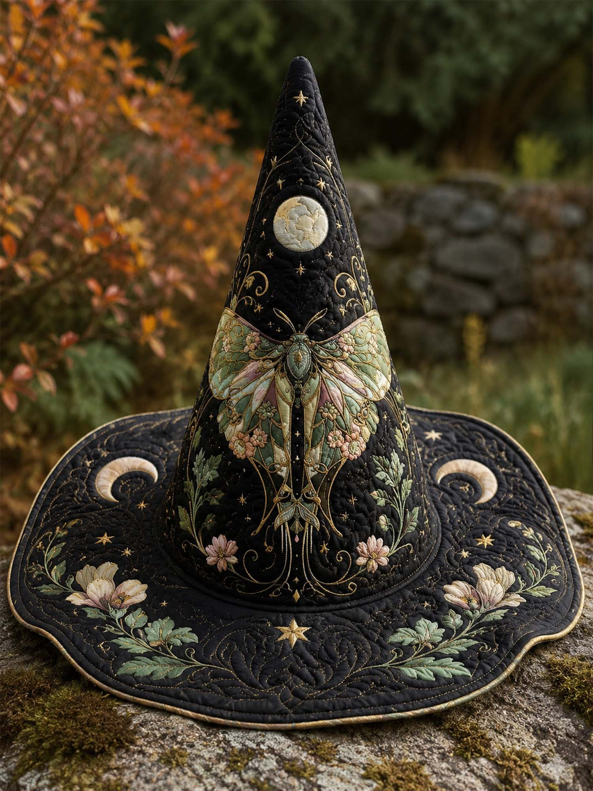 Quilted Witch Hat - Victorian Moth – view 3