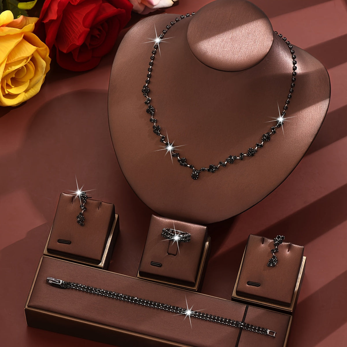 4-Piece Jewellery Set - Crystal Vine