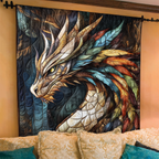 Quilted Throw - Feathered Dragon – view 2
