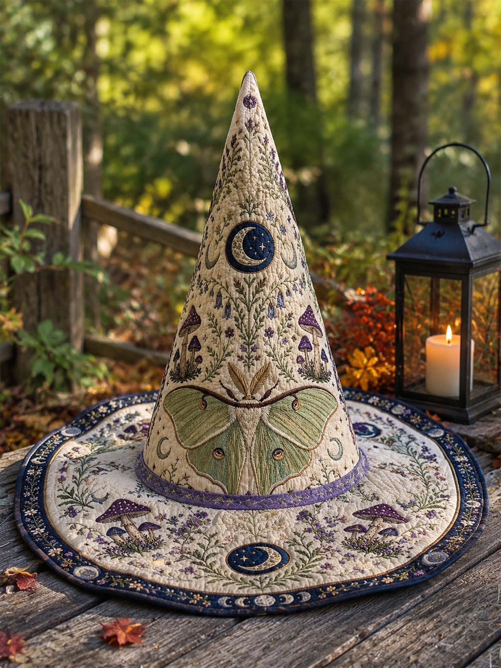 Quilted Witch Hat - Luna Moth Botanical – view 3