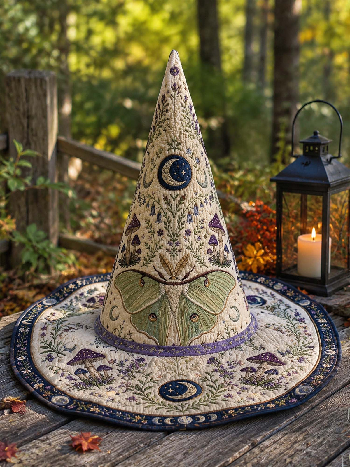 Quilted Witch Hat - Luna Moth Botanical – view 3