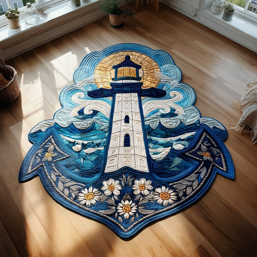 Aegean Blue Lighthouse shaped rug – lighthouse shape