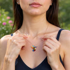 Pendant Necklace - Rainbow Hummingbird