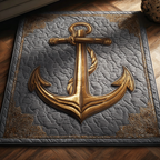 Anchor Soul rug – golden anchor