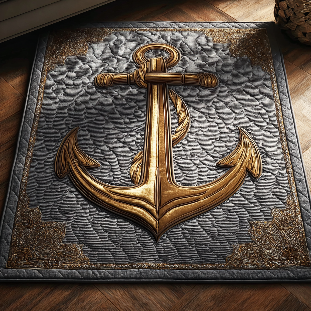 Anchor Soul rug – golden anchor