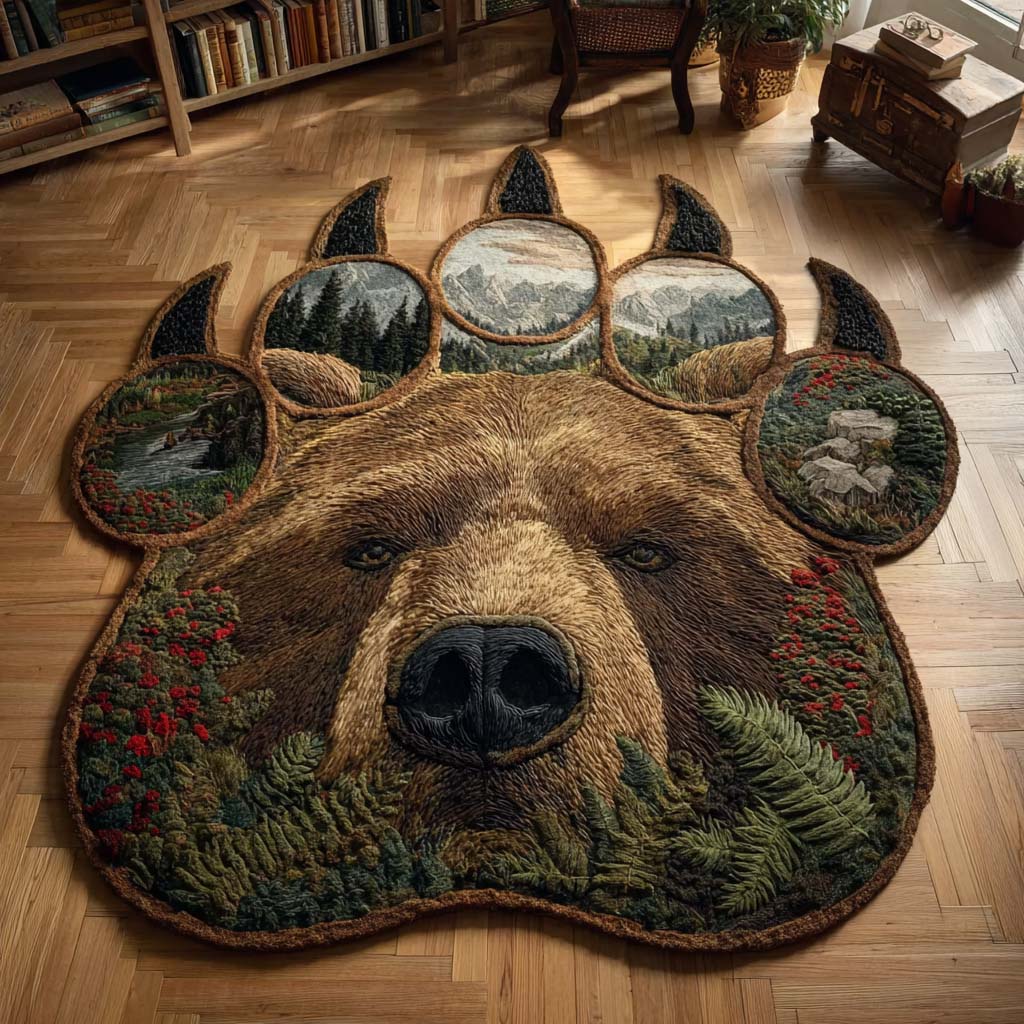 Ancient Bear Paw shaped rug – bear paw shape