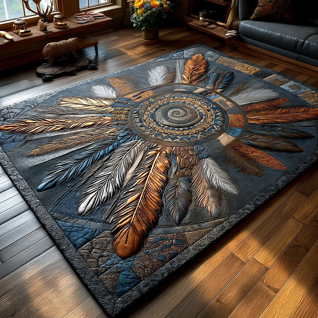 Ancient Feathers rug – feather fan