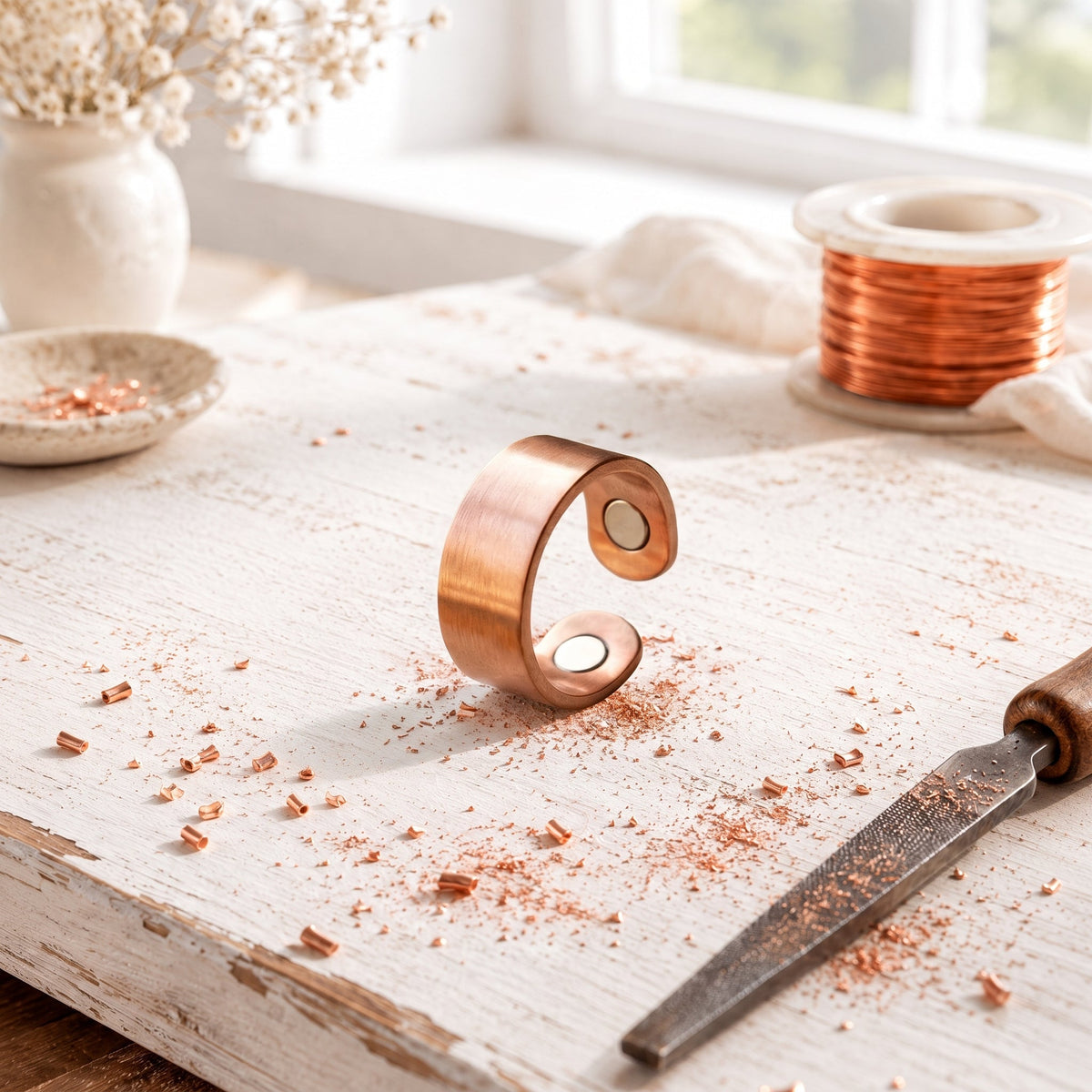 Wide smooth magnetic copper ring
