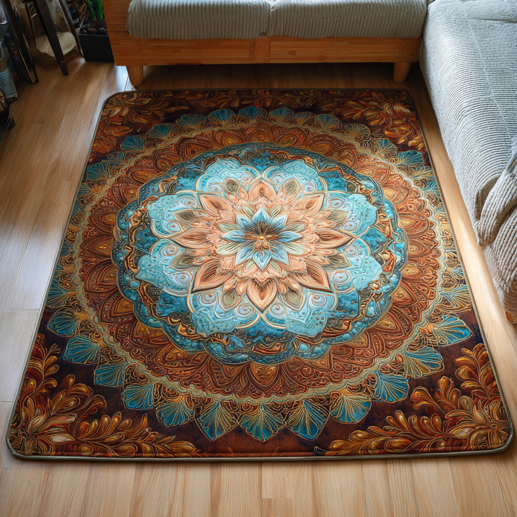 Aqua Mandala rug – aqua mandala