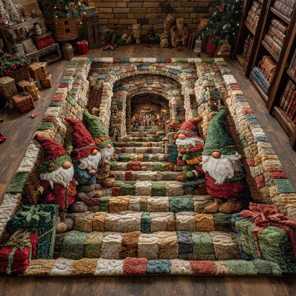 Archway Gnome rug – gnomes by a stairway