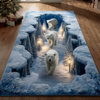 Arctic Bear rug – polar bears in an ice canyon