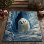 Arctic Bear Glow rug – polar bear in ice cave