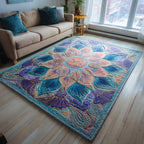 Arctic Mandala rug – petal mandala