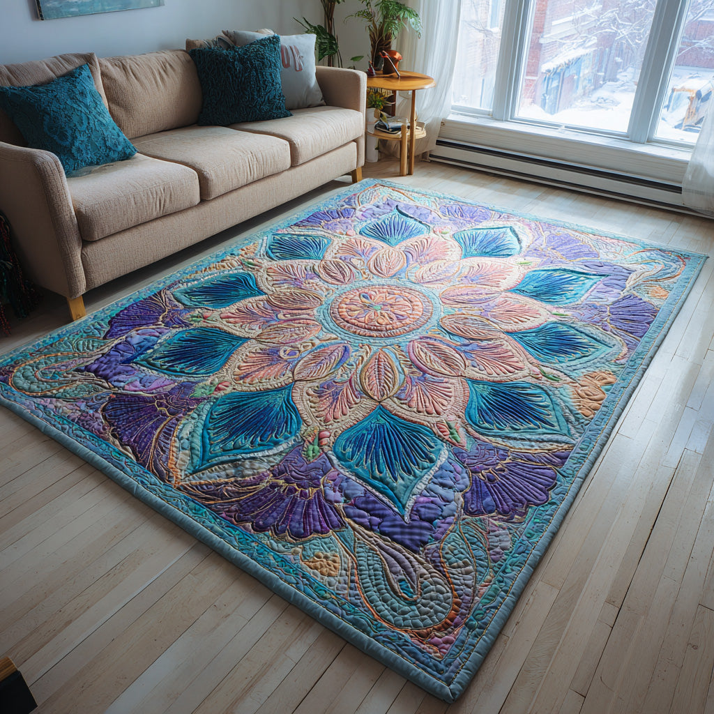 Arctic Mandala rug – petal mandala