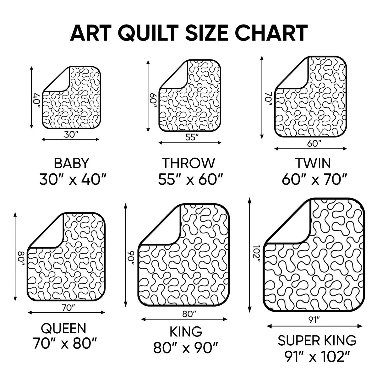 Size guide – Art Quilt - Monarch Folk Garden