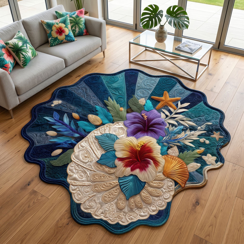 Artisan Petal Scallop shaped rug – scalloped floral shape