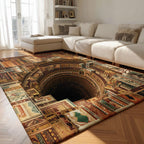 Tile Abyss rug – 3D hole in tiles