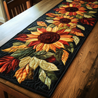 Quilted Table Runner - Sunflower Leaves – view 2