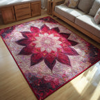 Ruby Mandala rug – red mandala