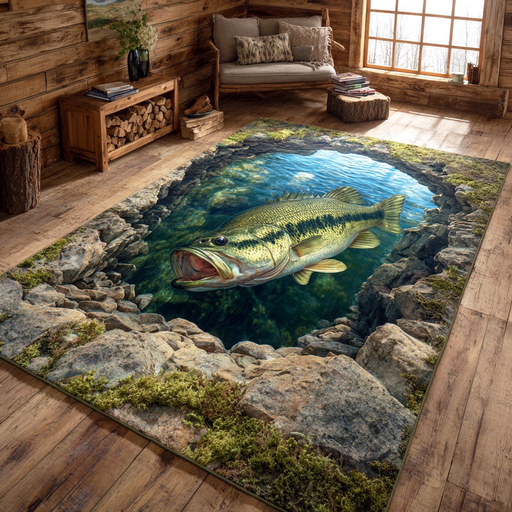 Bass Hollow rug – fish in a rock pool