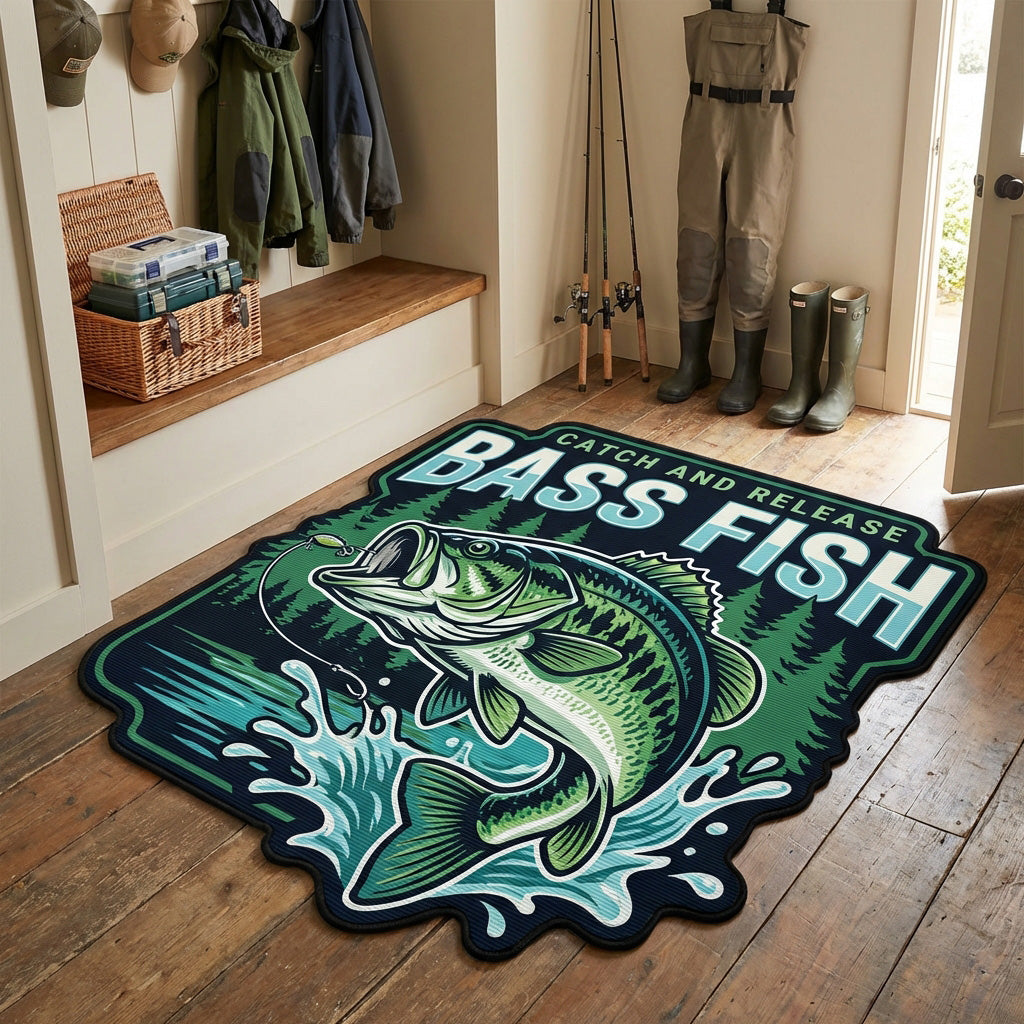 Bass Splash shaped rug – bass splash shape