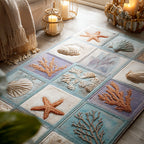 Beach Relics rug – shell patchwork