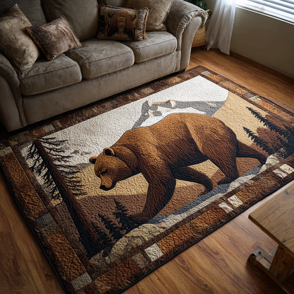 Bear Haven rug – brown bear on a slope