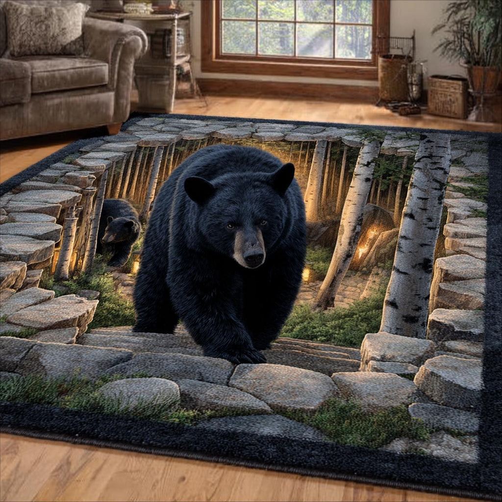 Birch Bear rug – bear among birches