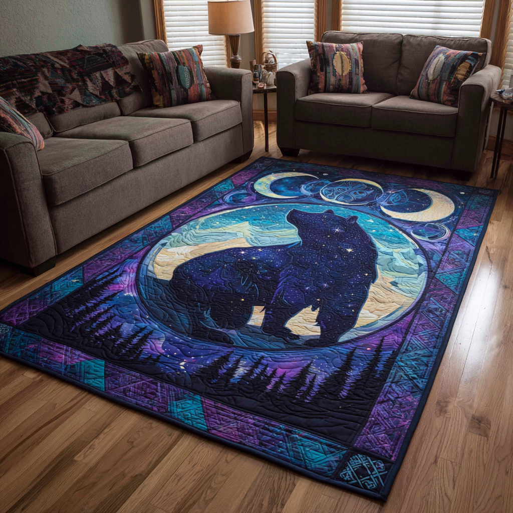 Bear Valley Moon rug – bear in the moon