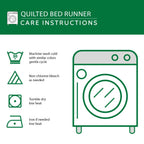 Care instructions – Quilted Bed Runner - Tree of Life Circles