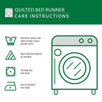 Care instructions – Quilted Bed Runner - Cactus Garden on Cream