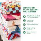 Care instructions – 3-Piece Quilted Bedspread Set - Golden Wolf