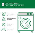 Care instructions – Quilted Throw - Patchwork Moose
